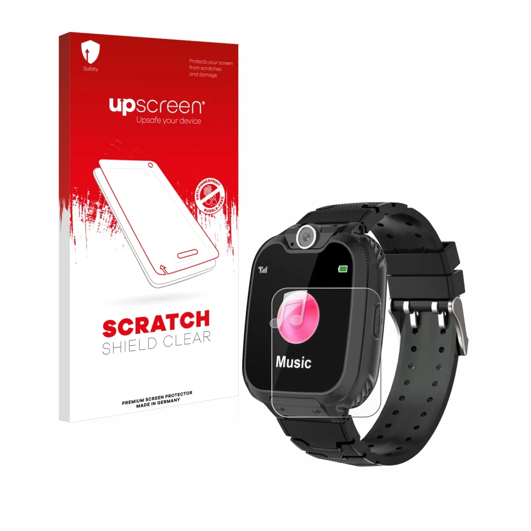 Face avant d’un emballage produit avec le logo de la marque upscreen. À côté, l’appareil Pthtechus S12 est représenté avec la