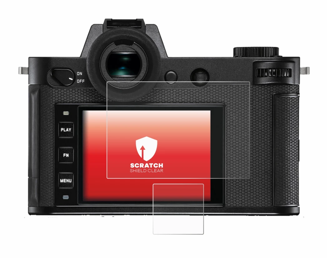 Image de l'appareil Leica SL2-S avec une grande variété de protections d'écran.