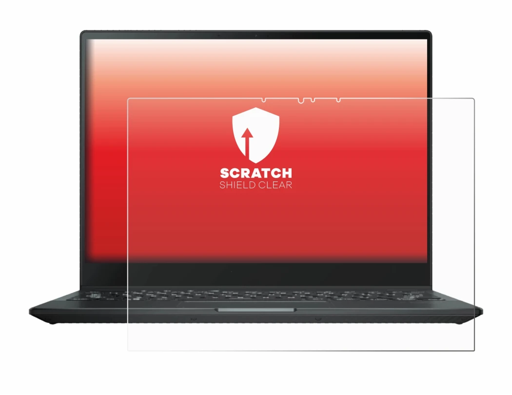 Image de l'appareil ASUS Rog Flow X13 2022 avec une grande variété de protections d'écran.