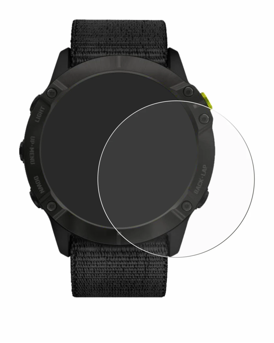 Image de l'appareil Garmin Enduro avec une grande variété de protections d'écran.
