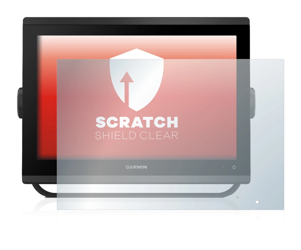 Image de l'appareil Garmin GPSMAP 1223 avec une grande variété de protections d'écran.