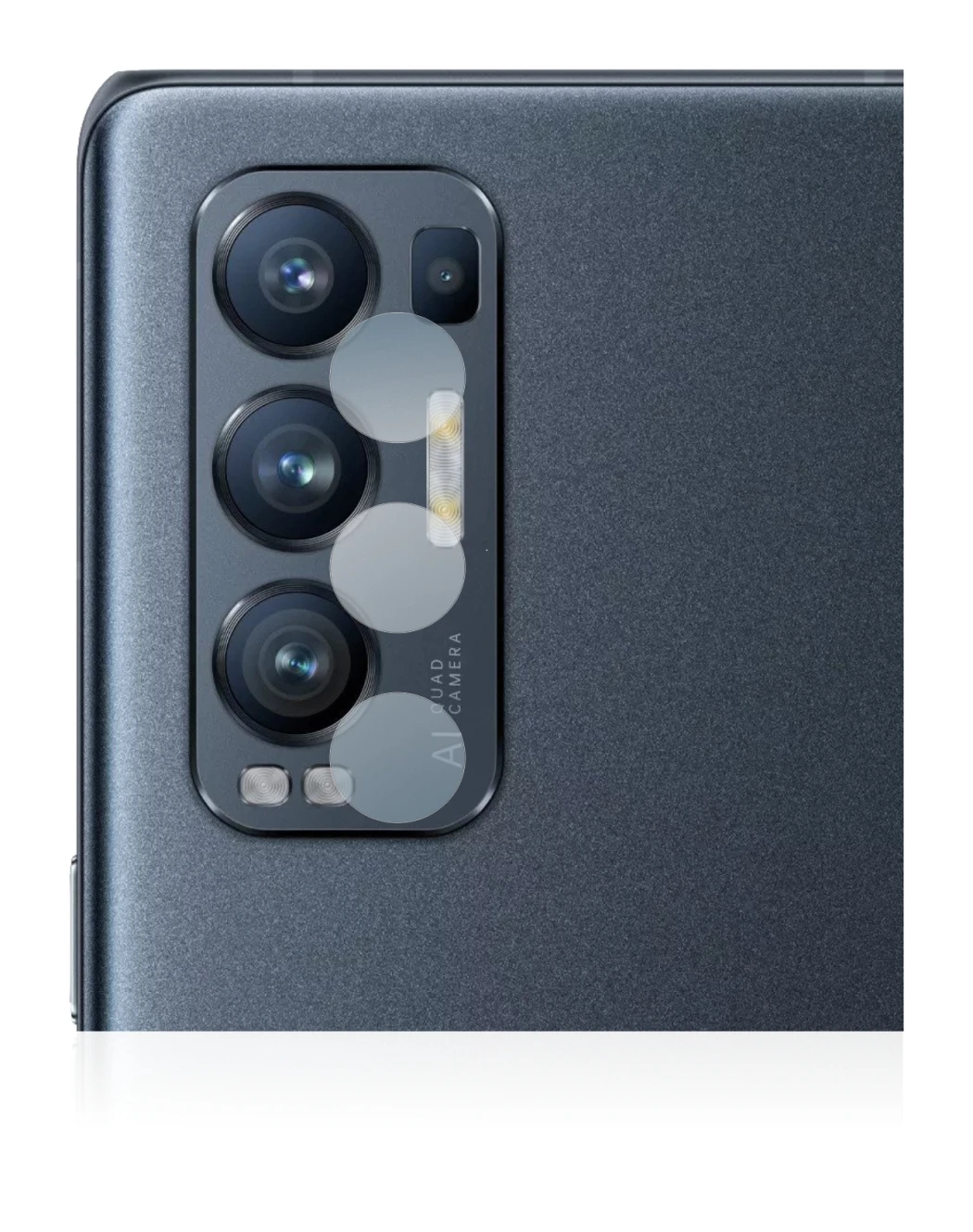 Image de l'appareil Oppo Find X3 Neo (Caméra UNIQUEMENT) avec une grande variété de protections d'écran.