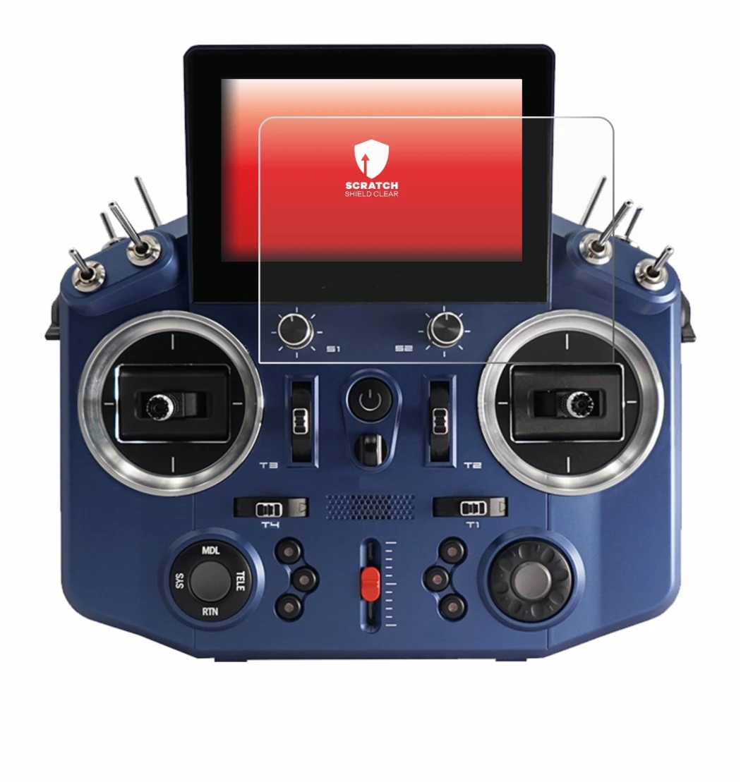 Image de l'appareil FrSky Horus X20 avec une grande variété de protections d'écran.
