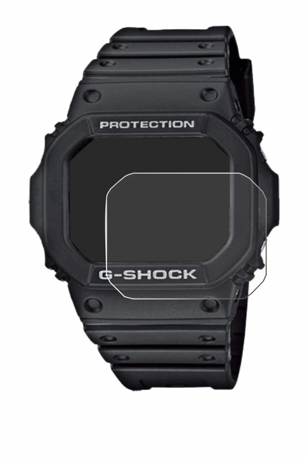 Image de l'appareil Casio G-Shock GW-M5610-1ER avec une grande variété de protections d'écran.