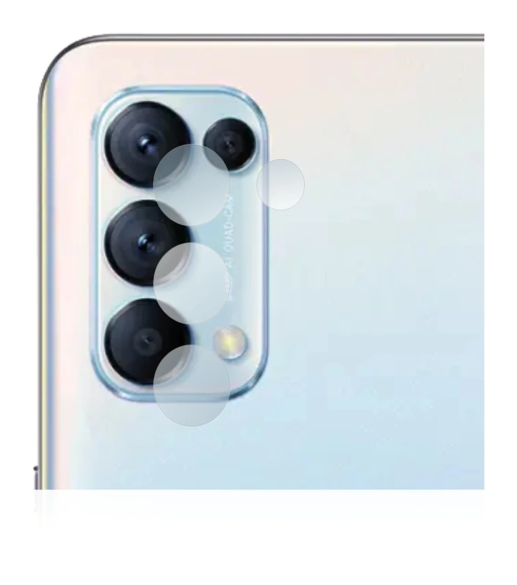 Image de l'appareil Oppo Find X3 Lite (Caméra UNIQUEMENT) avec une grande variété de protections d'écran.