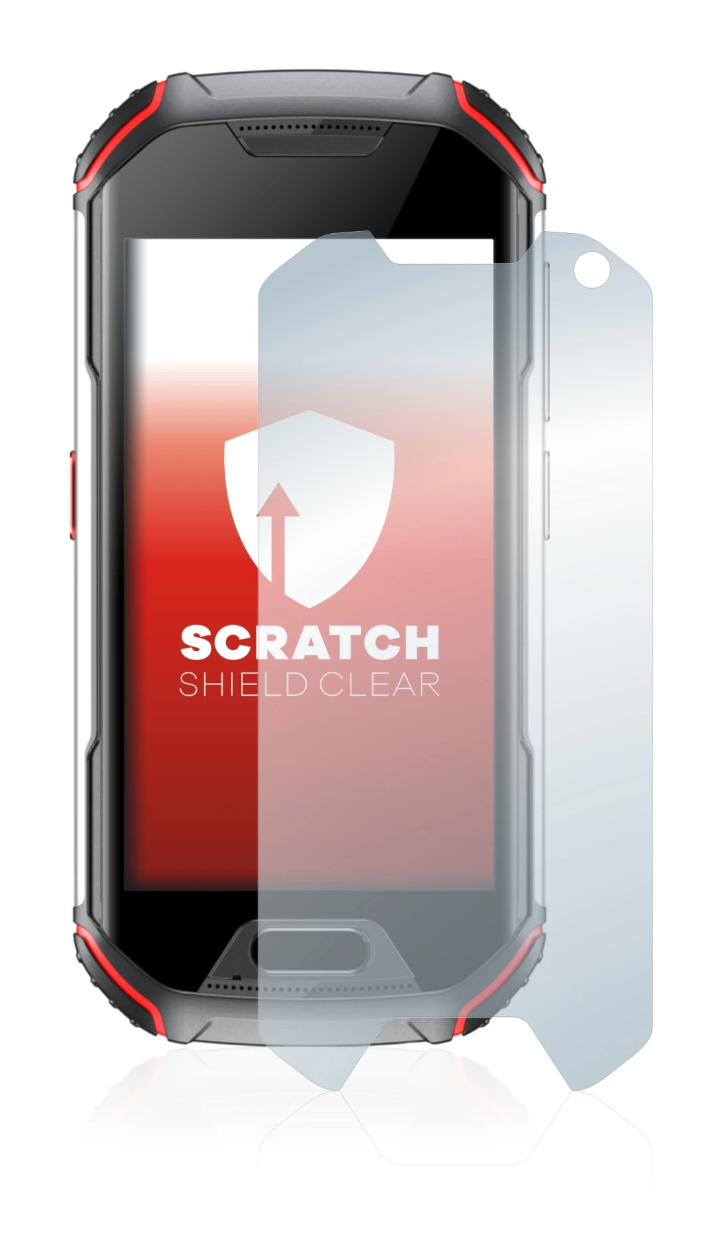 Image de l'appareil Unihertz Atom XL avec une grande variété de protections d'écran.