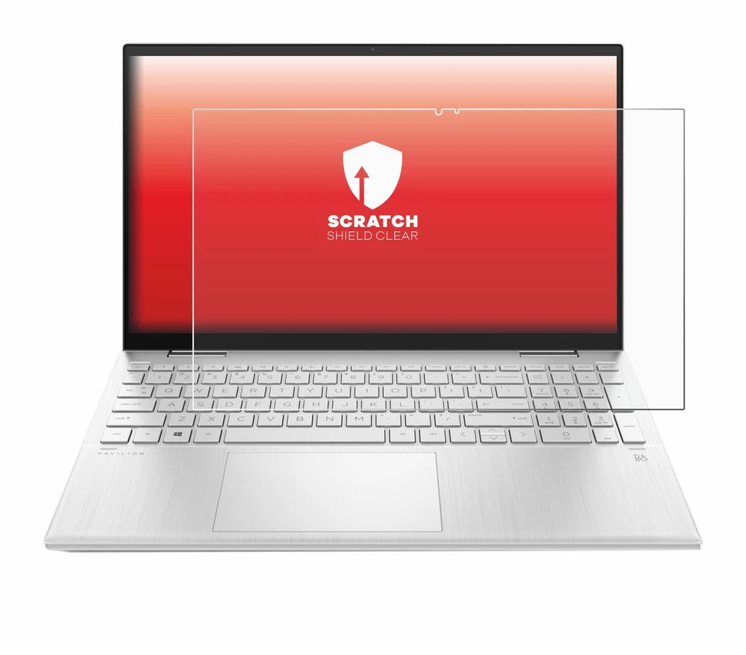 Image de l'appareil HP Pavilion x360 (15-erX) avec une grande variété de protections d'écran.