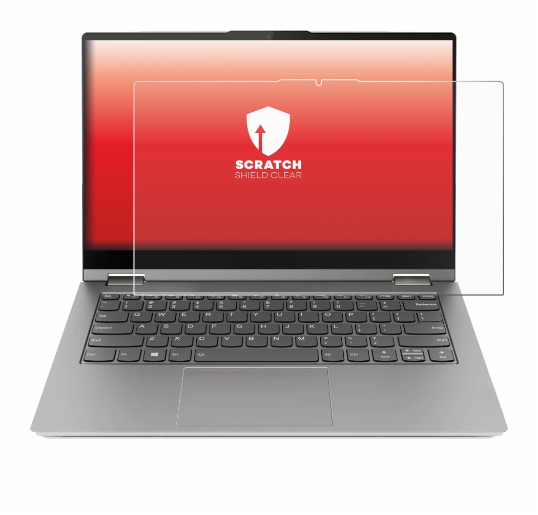 Image de l'appareil Lenovo ThinkBook 14s Yoga avec une grande variété de protections d'écran.