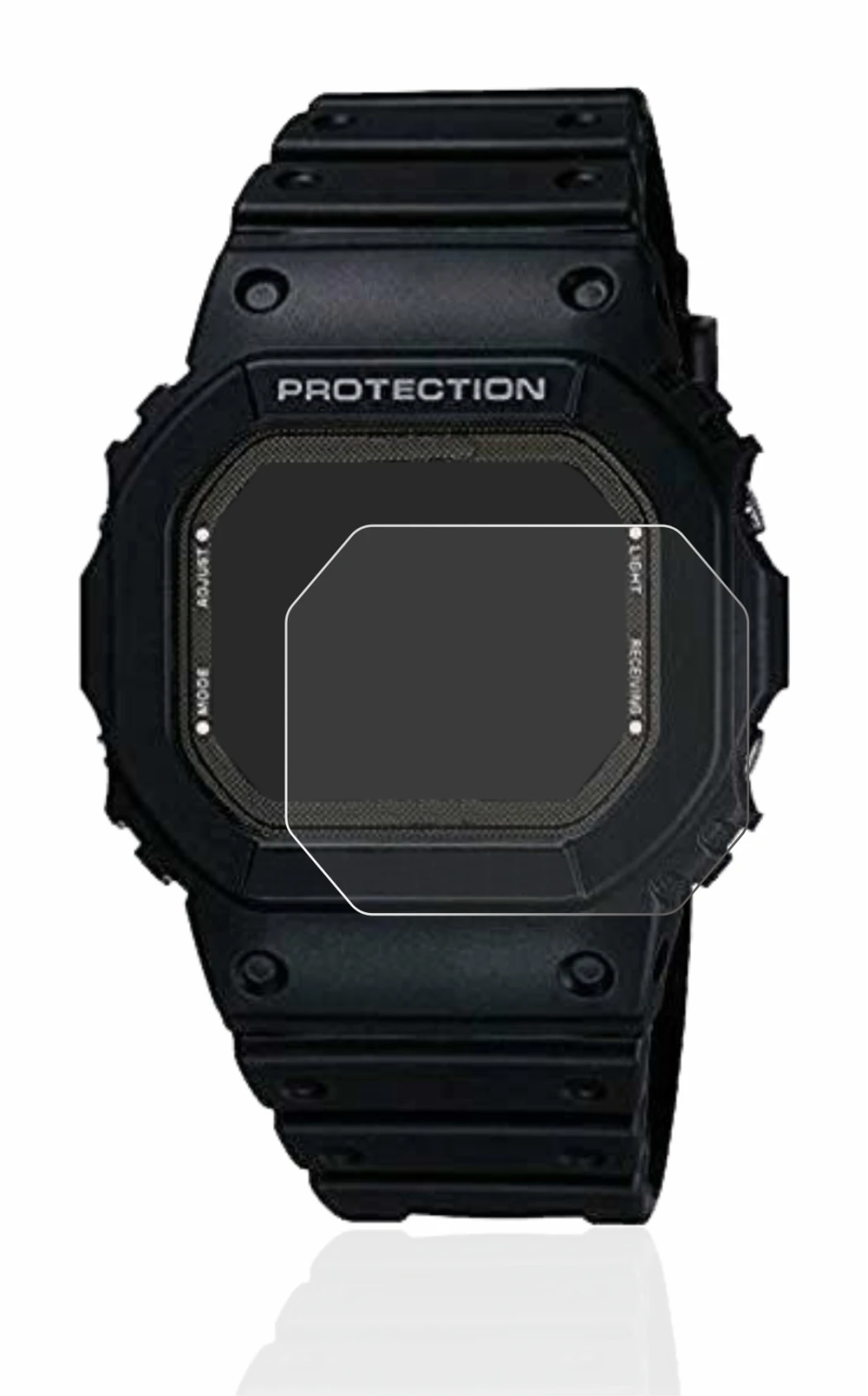 Image de l'appareil Casio G-Shock GW-5000-1JF avec une grande variété de protections d'écran.