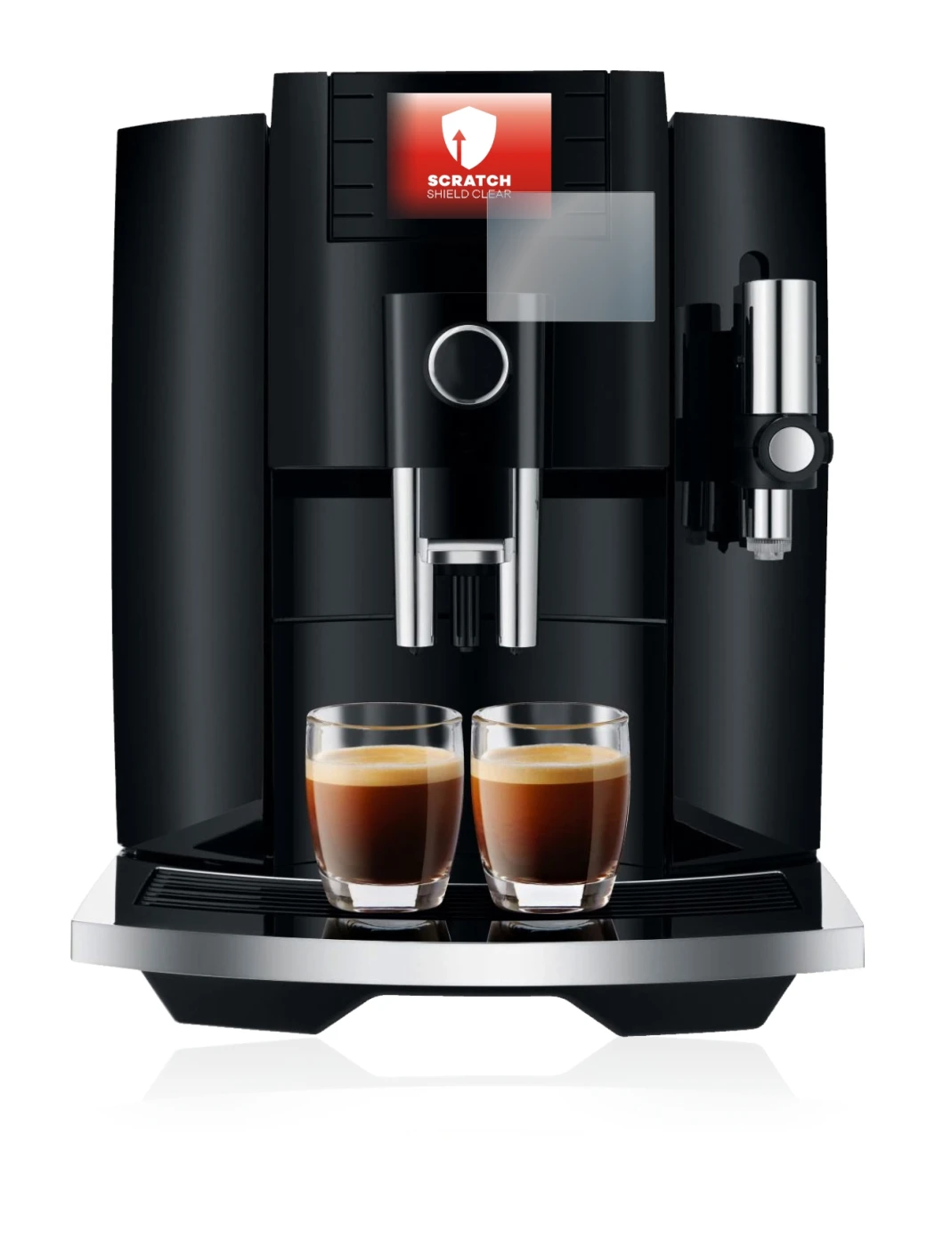 Image de l'appareil Jura E8 (EB) avec une grande variété de protections d'écran.