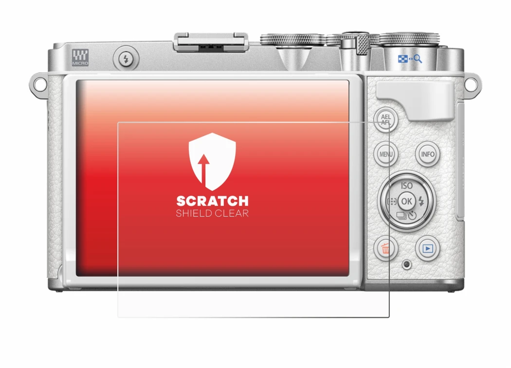 Image de l'appareil Olympus PEN E-P7 avec une grande variété de protections d'écran.