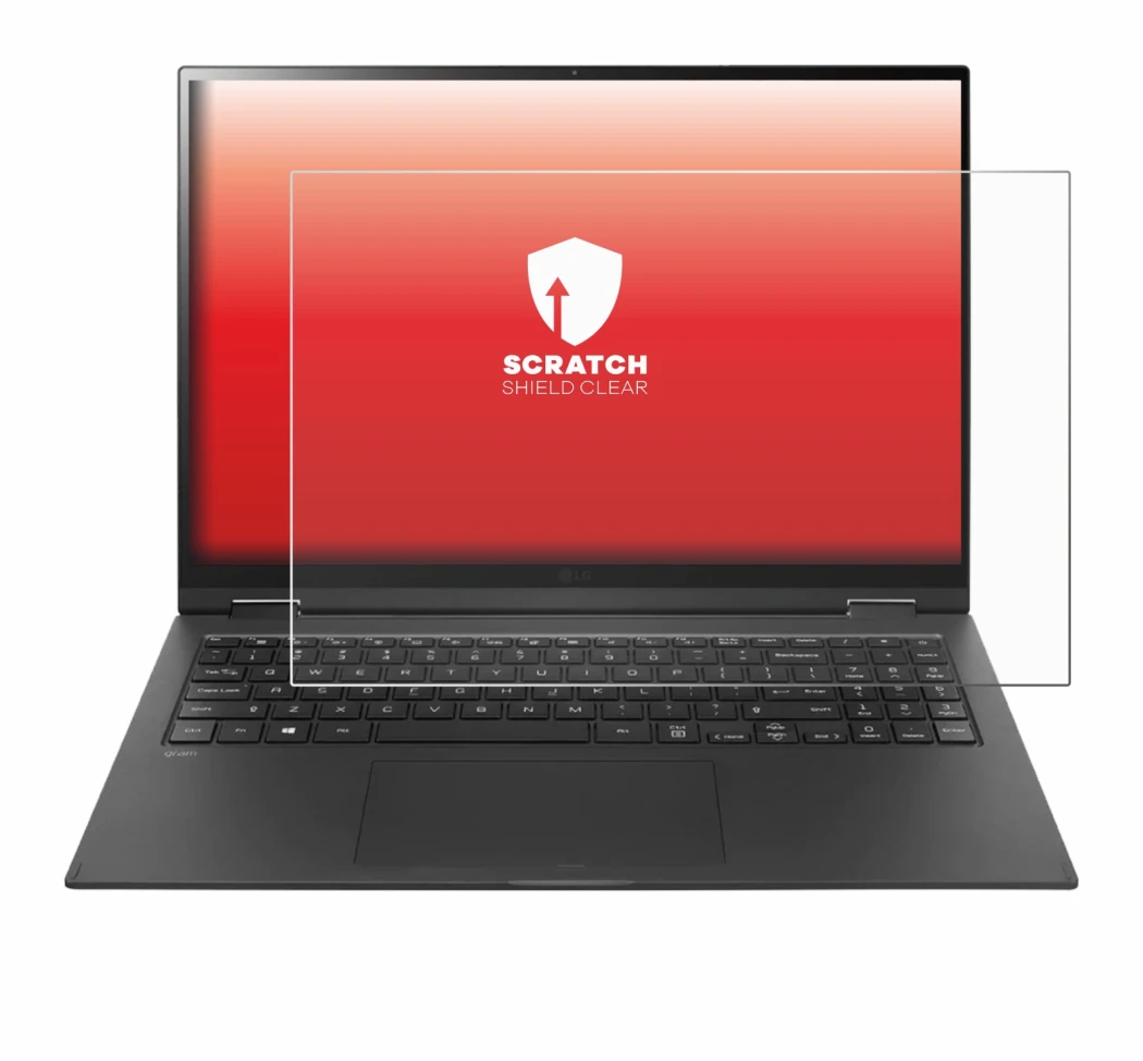 Image de l'appareil LG gram 16'' 2-in-1 Touch avec une grande variété de protections d'écran.