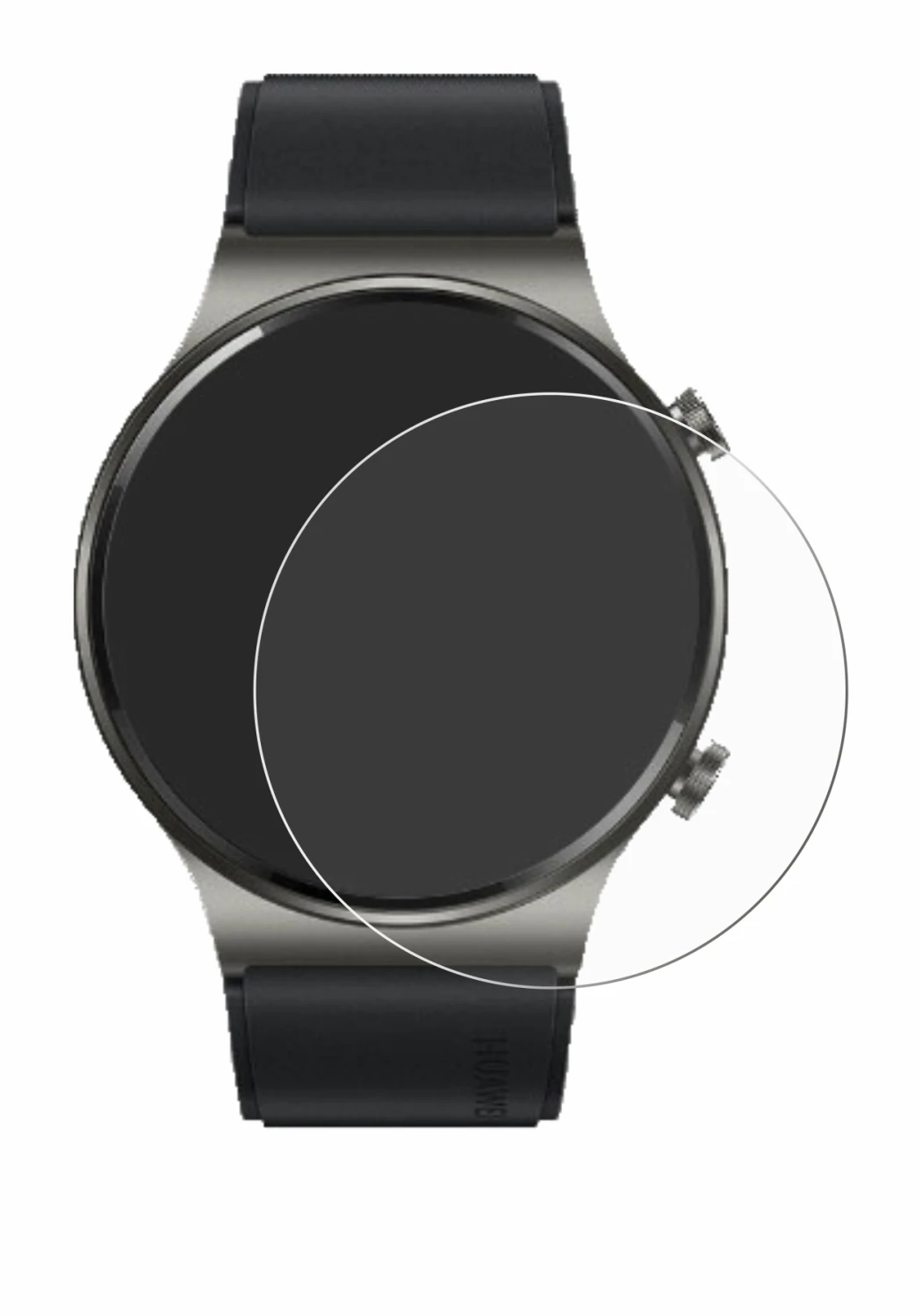 Image de l'appareil Huawei Watch GT 2 Pro ECG avec une grande variété de protections d'écran.