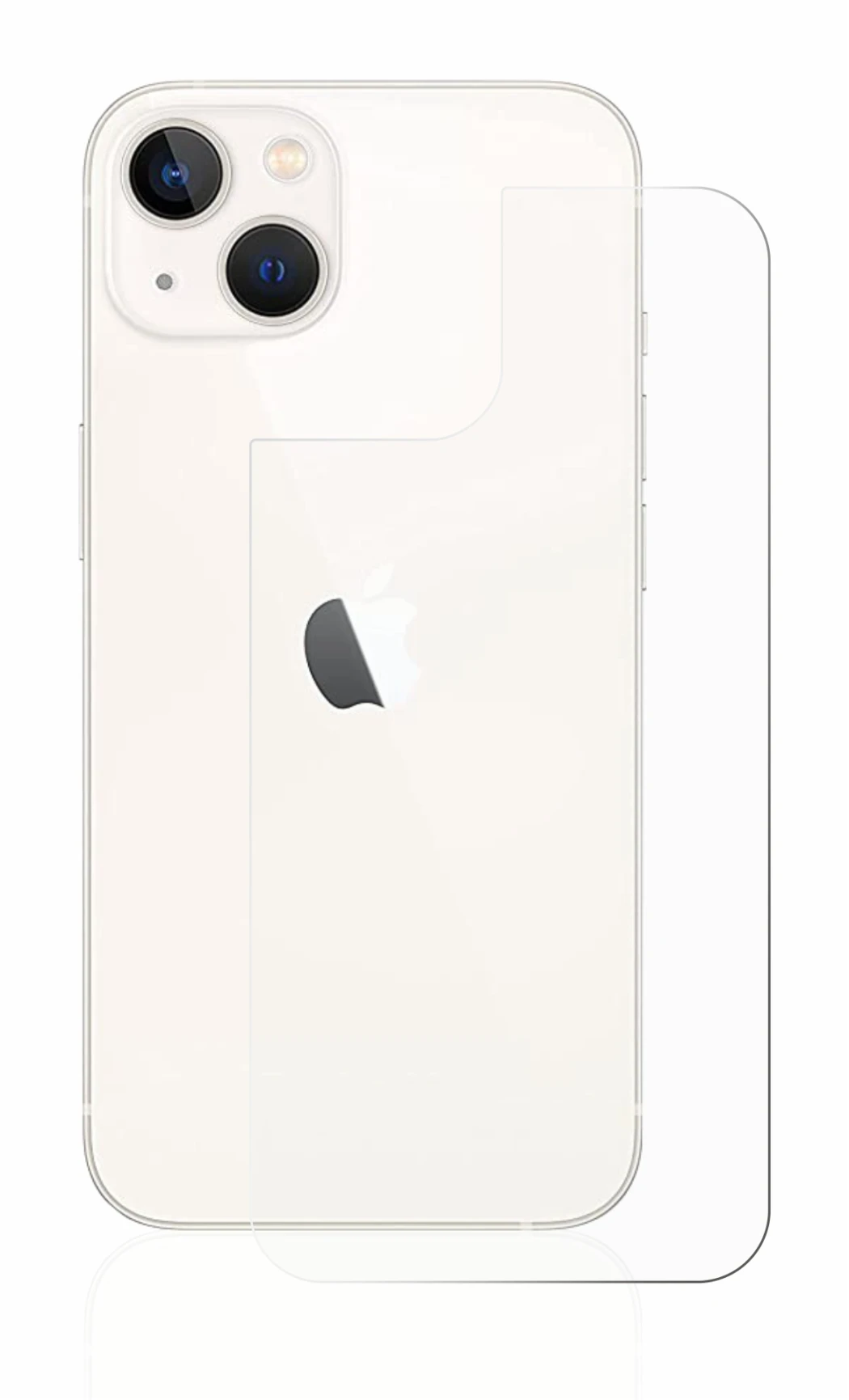 Image de l'appareil Apple iPhone 13 (Arrière) avec une grande variété de protections d'écran.