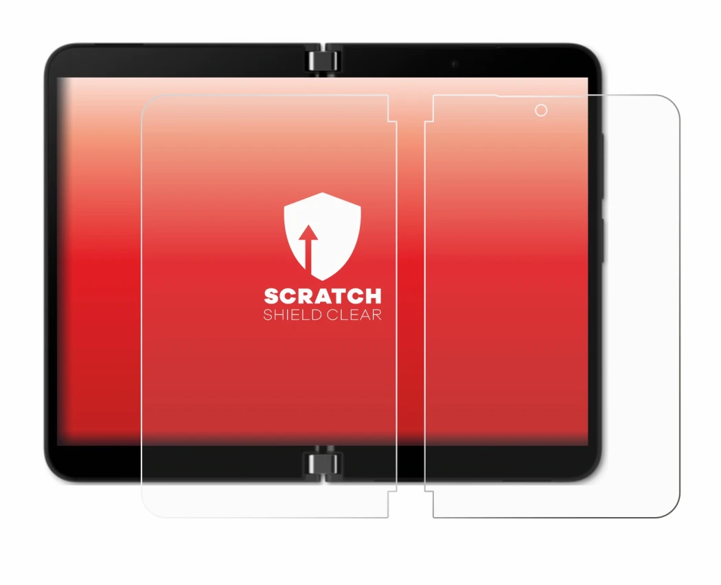 Image de l'appareil Microsoft Surface Duo 2 (Affichage interne) avec une grande variété de protections d'écran.