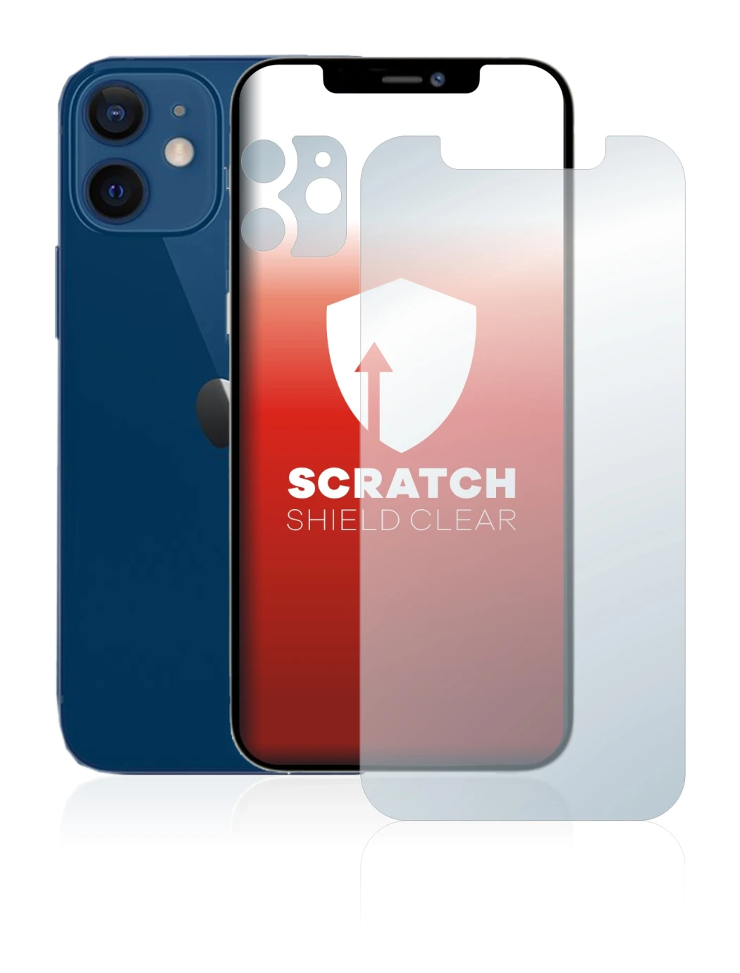 Image de l'appareil Apple iPhone 12 (Avant+Caméra) avec une grande variété de protections d'écran.