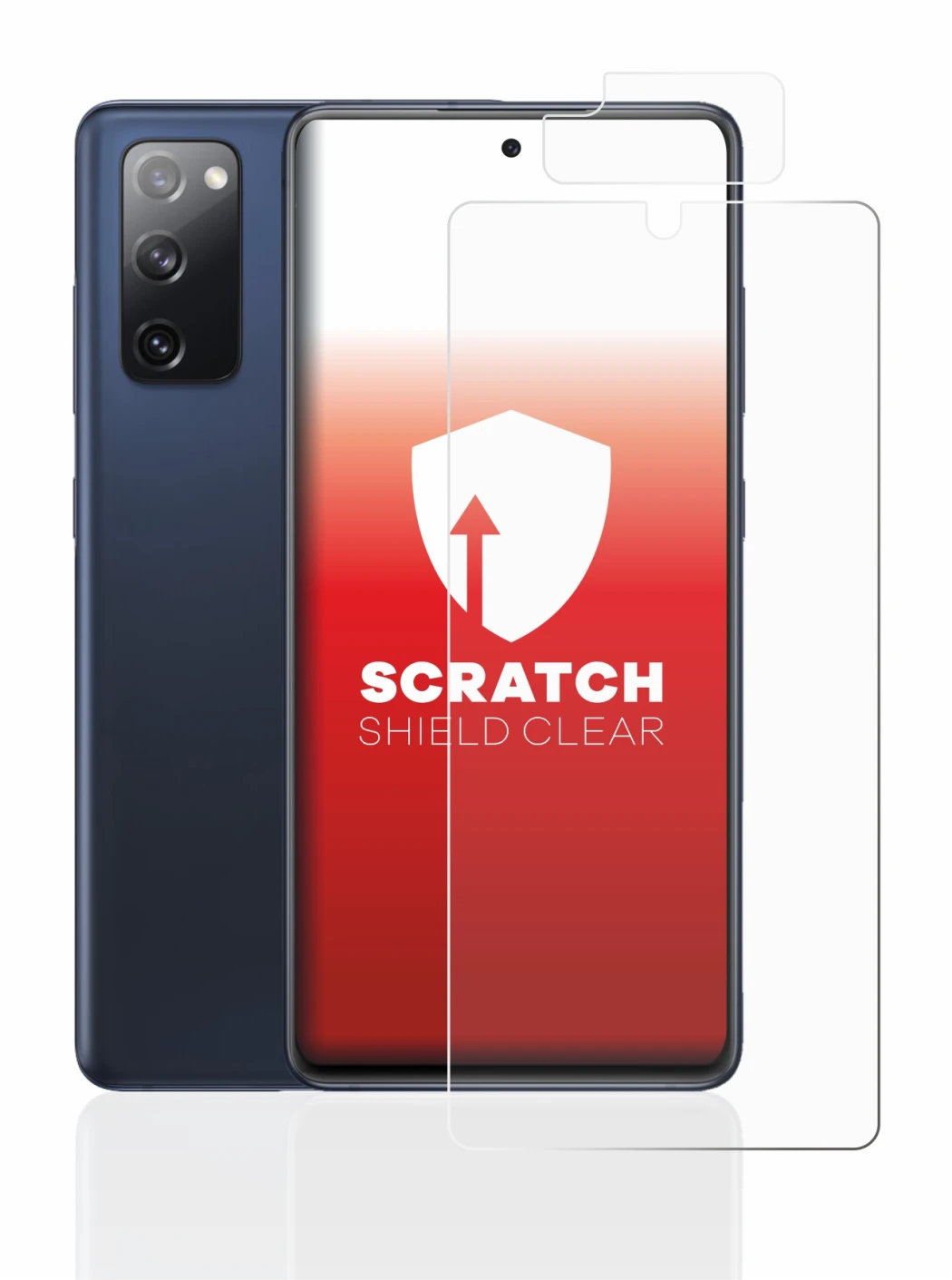 Image de l'appareil Samsung Galaxy S20 FE (Avant+Caméra) avec une grande variété de protections d'écran.