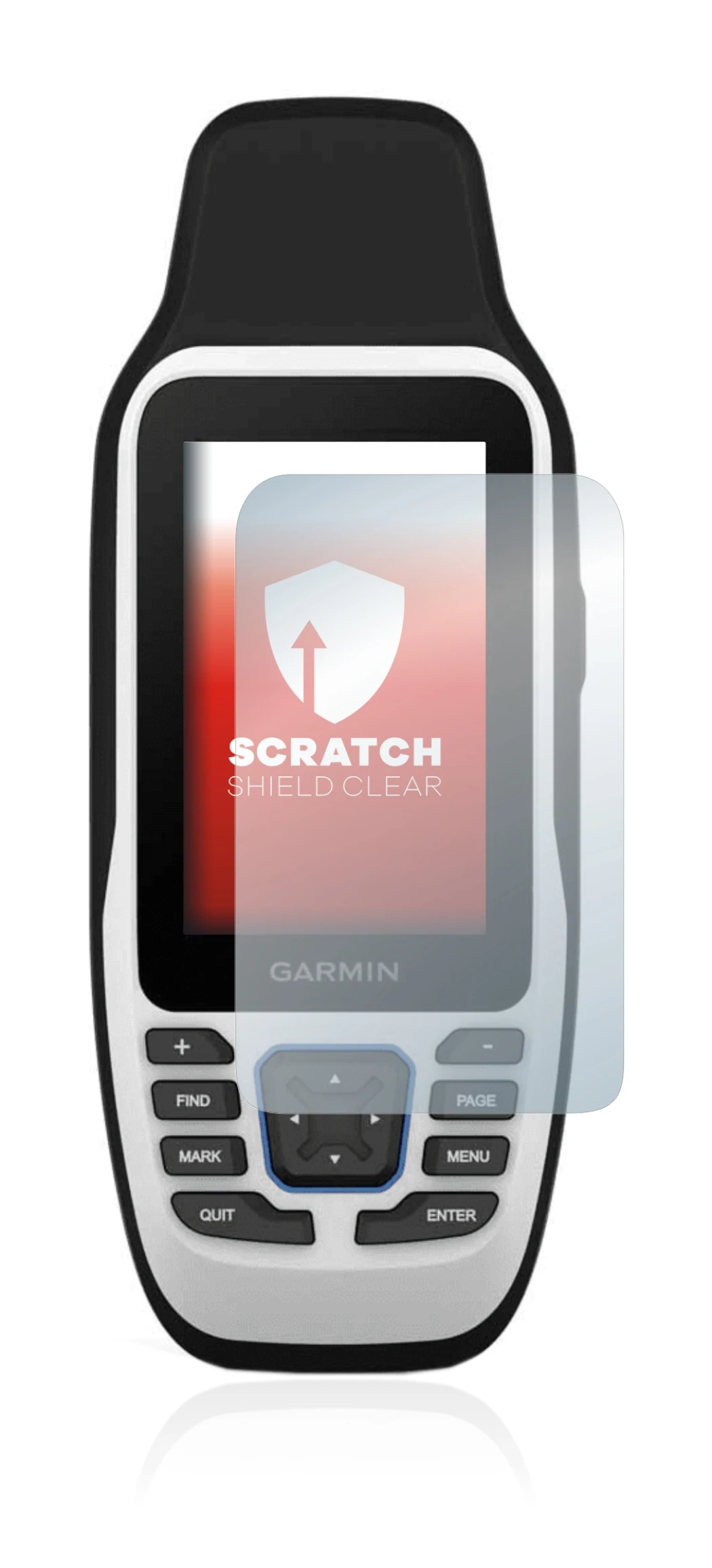 Image de l'appareil Garmin GPSMAP 79s avec une grande variété de protections d'écran.