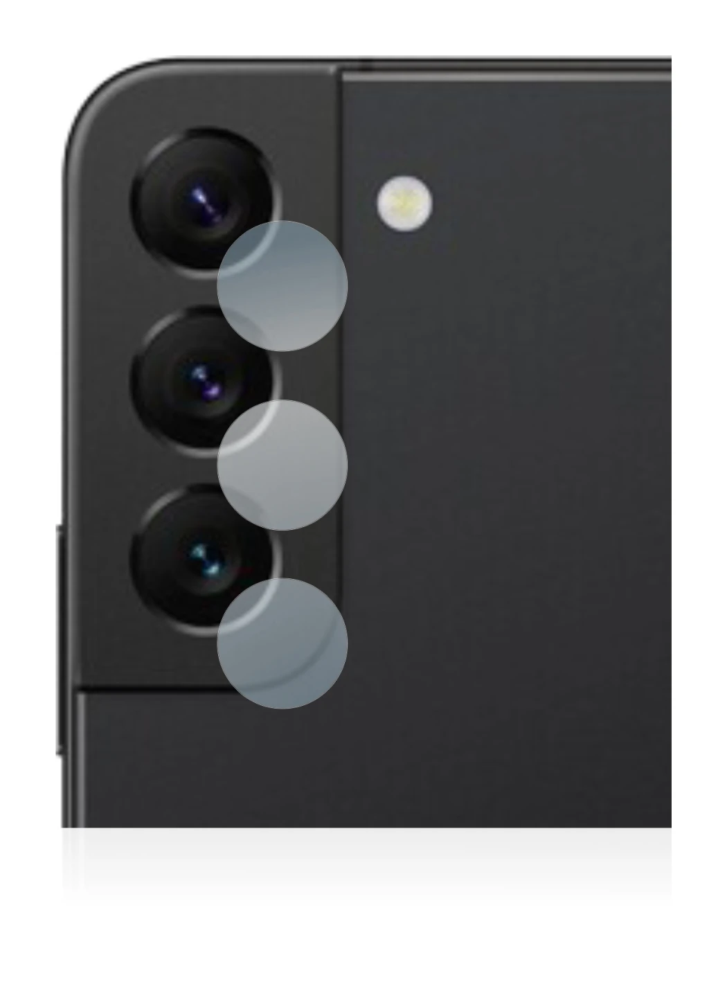 Image de l'appareil Samsung Galaxy S22 5G (Caméra UNIQUEMENT) avec une grande variété de protections d'écran.