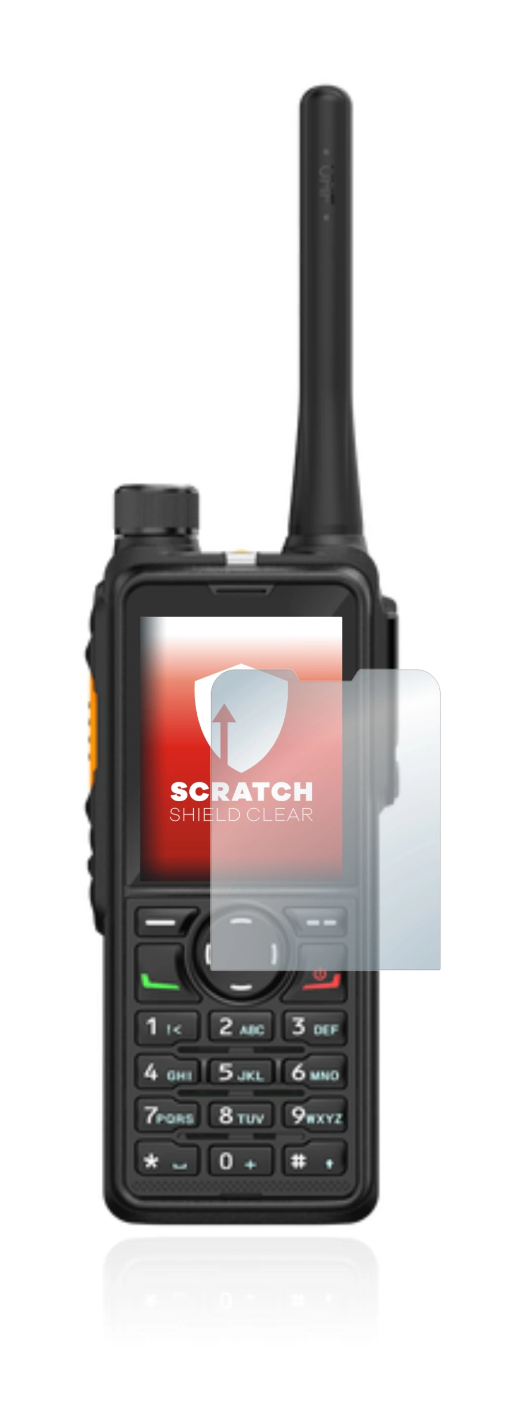 Image de l'appareil Hytera HP785 avec une grande variété de protections d'écran.