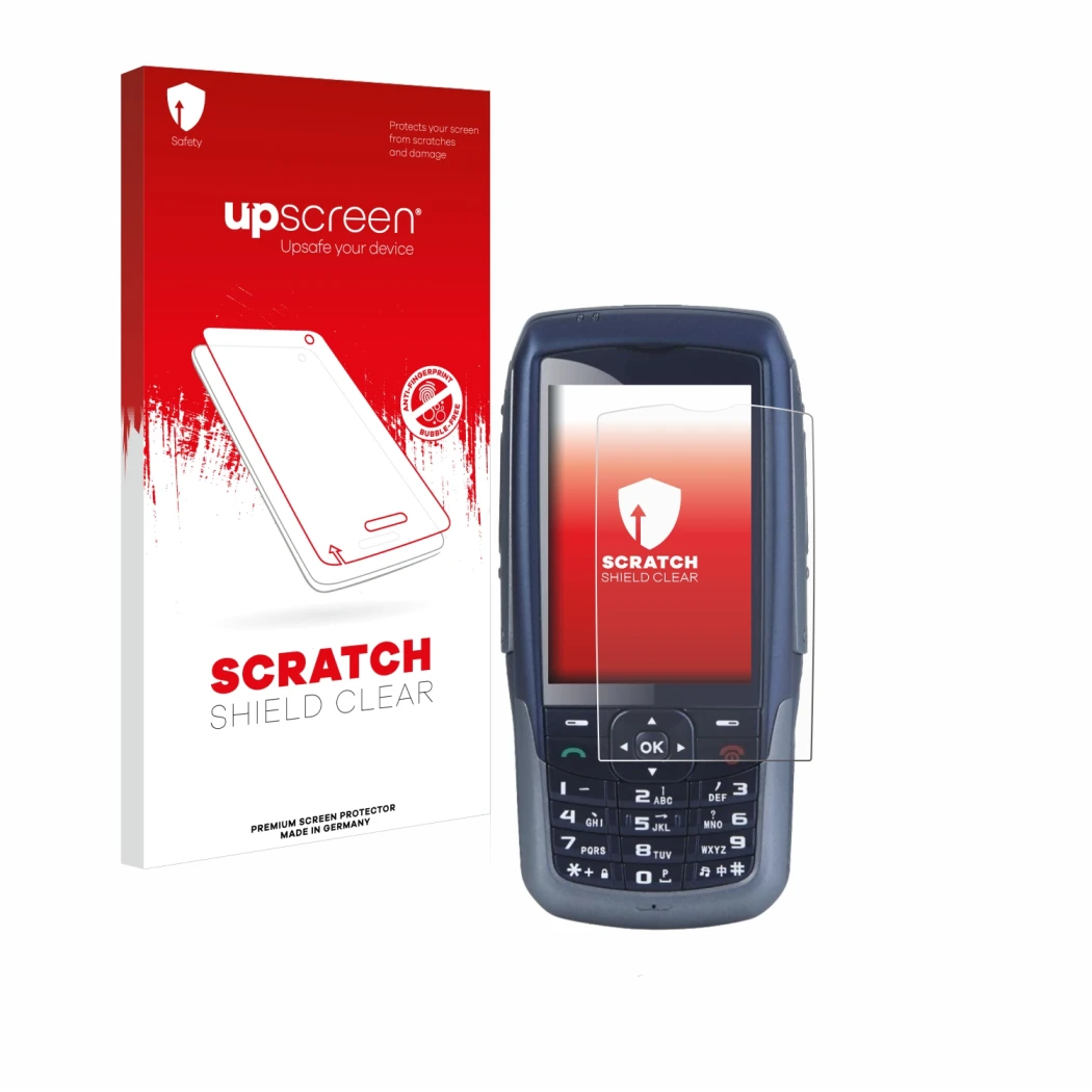 Face avant d’un emballage produit avec le logo de la marque upscreen. À côté, l’appareil Malux SED GPH-610R est représenté ave