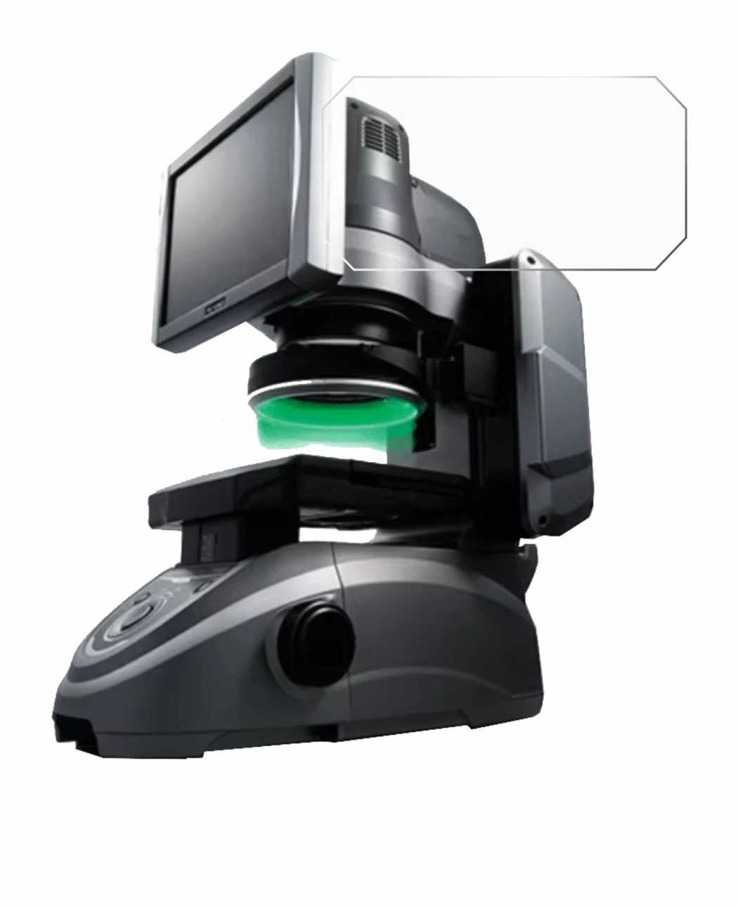 Image de l'appareil Keyence IM-6125 Dessus en verre avec une grande variété de protections d'écran.