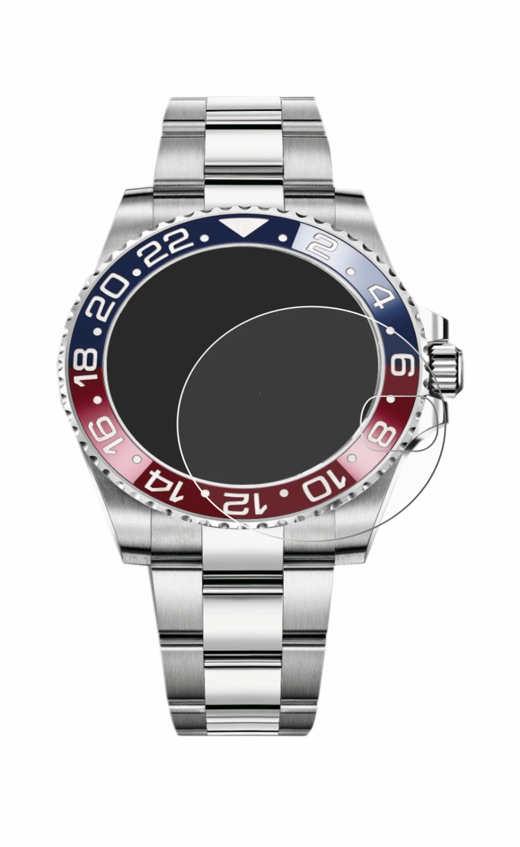 Image de l'appareil Rolex GMT-Master II avec une grande variété de protections d'écran.