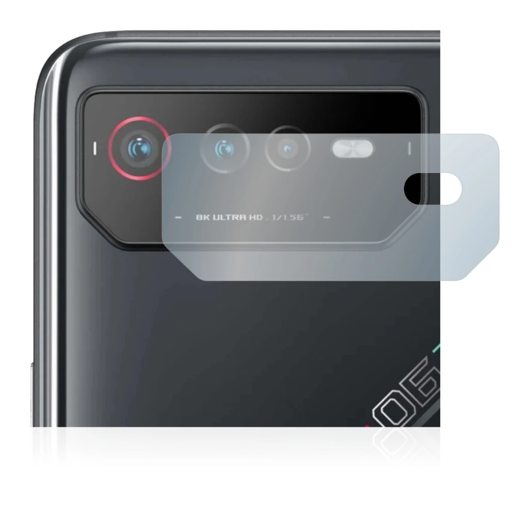 Image de l'appareil ASUS ROG Phone 6 (Caméra UNIQUEMENT) avec une grande variété de protections d'écran.