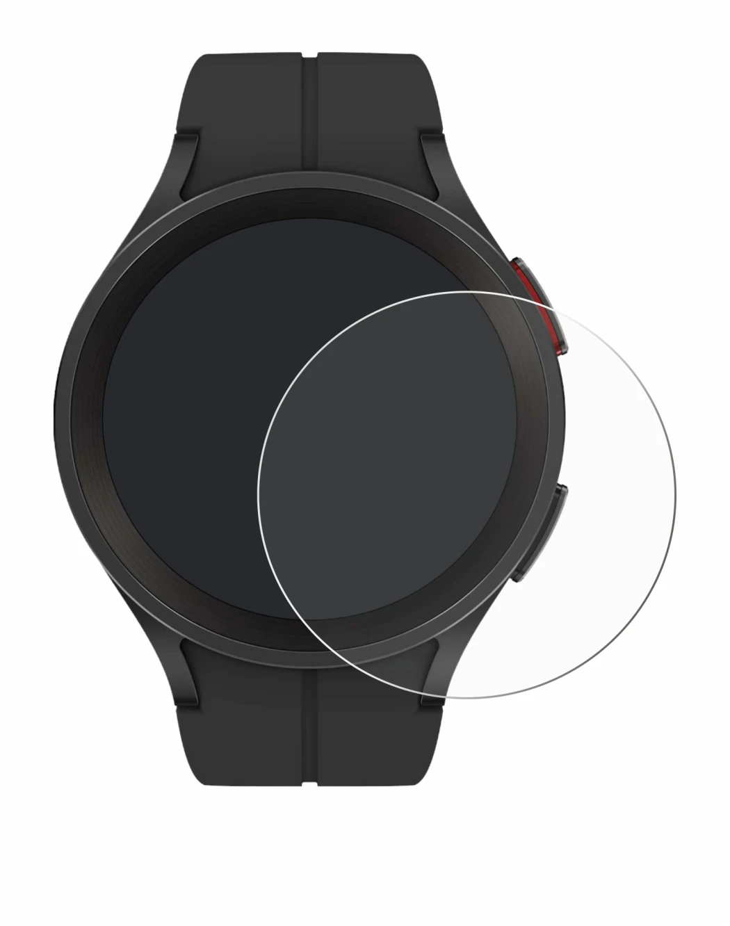 Image de l'appareil Samsung Galaxy Watch 5 Pro avec une grande variété de protections d'écran.