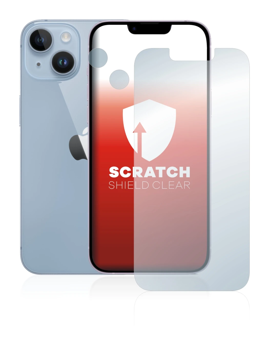 Image de l'appareil Apple iPhone 14 (Avant+Caméra) avec une grande variété de protections d'écran.