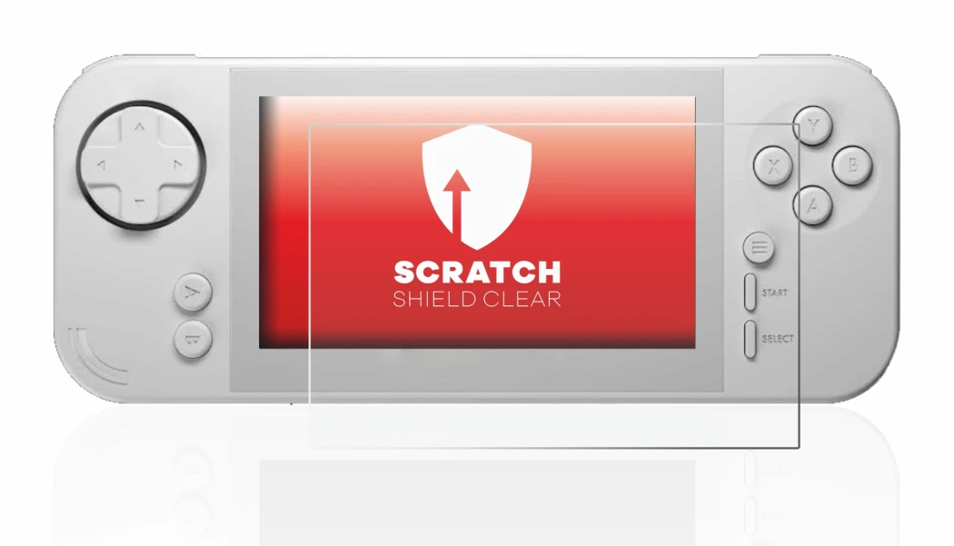 Image de l'appareil Evercade EXP avec une grande variété de protections d'écran.