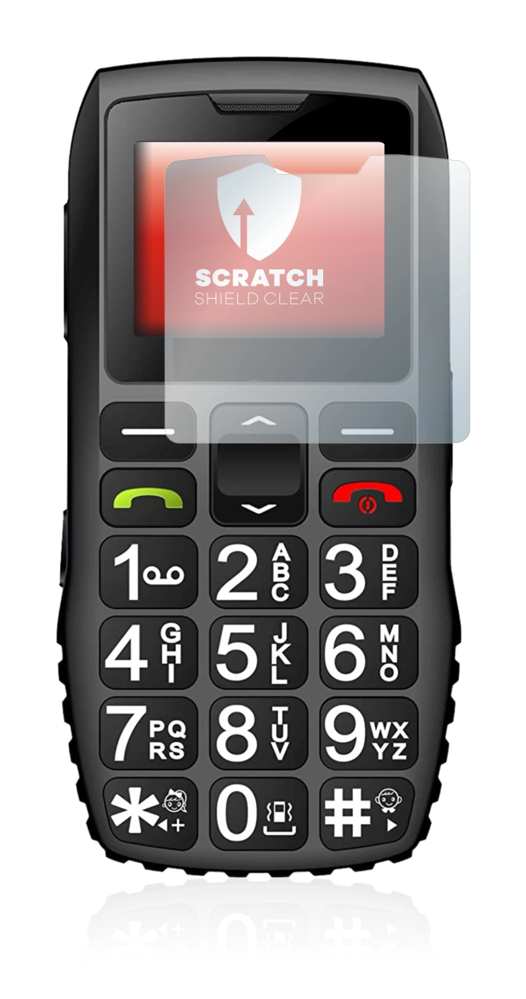 Image de l'appareil artfone C1 + avec une grande variété de protections d'écran.