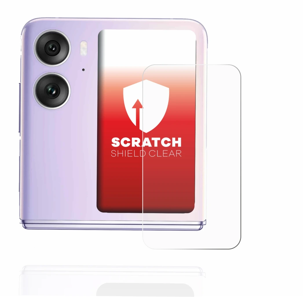 Image de l'appareil Oppo Find N2 Flip (Affichage arrière) avec une grande variété de protections d'écran.