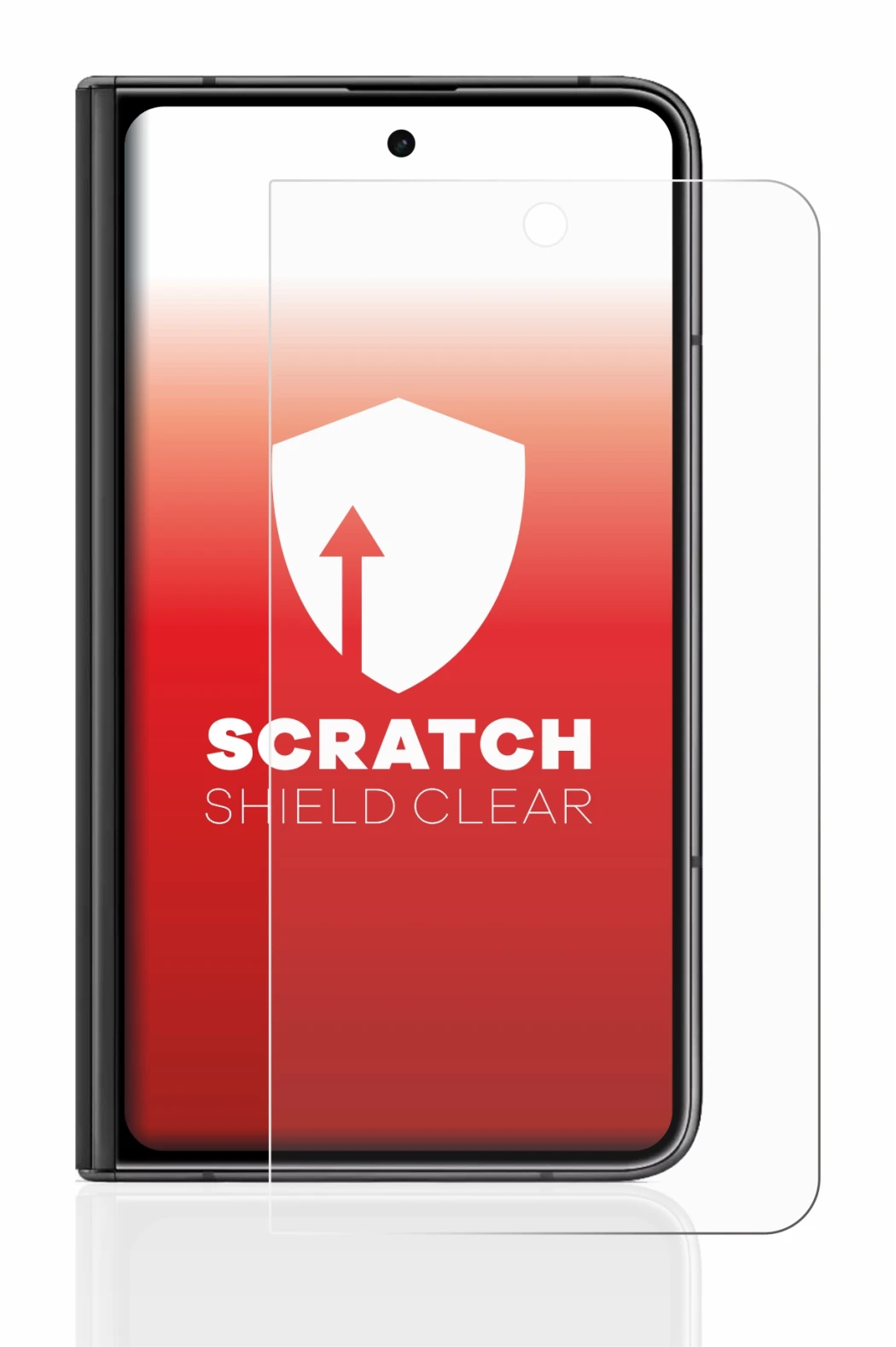 Image de l'appareil Google Pixel Fold (Affichage externe) avec une grande variété de protections d'écran.