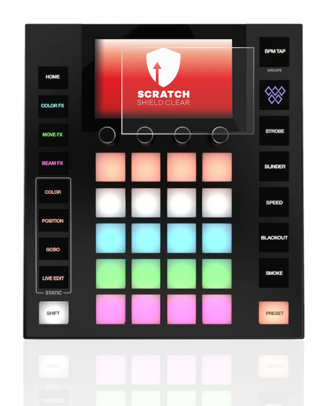 Image de l'appareil Wolfmix W1 avec une grande variété de protections d'écran.