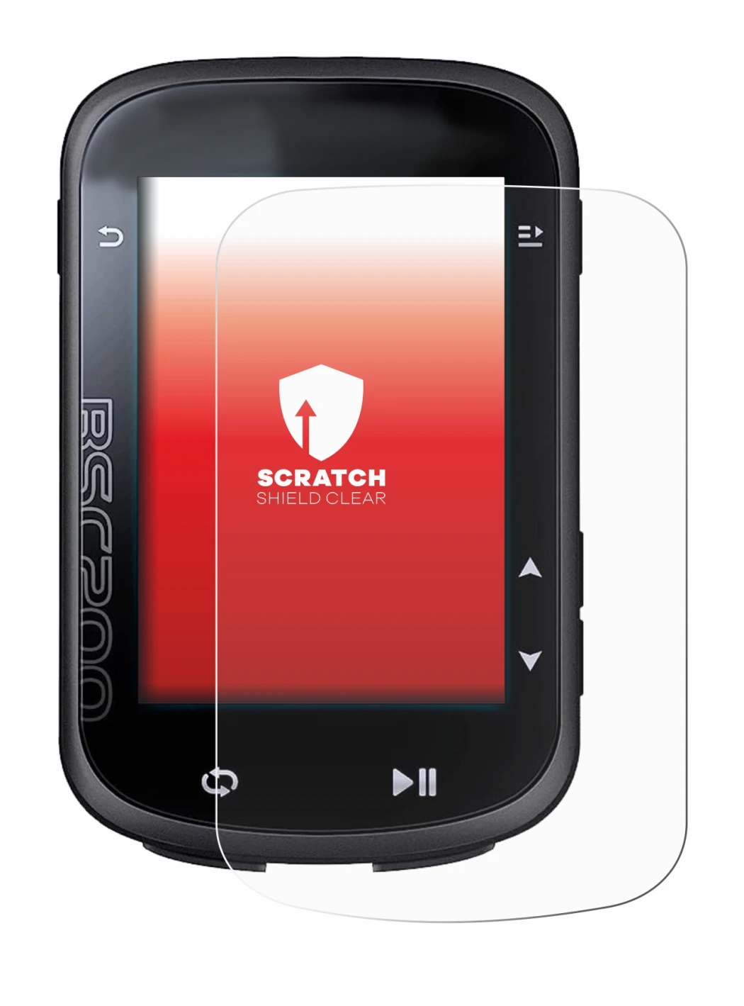 Image de l'appareil iGPSPORT BSC200 avec une grande variété de protections d'écran.