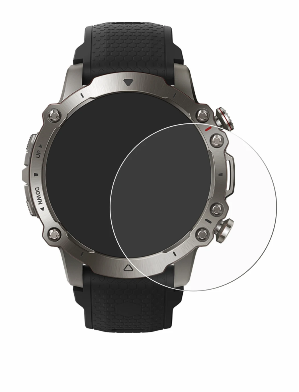 Image de l'appareil Huami Amazfit Falcon avec une grande variété de protections d'écran.