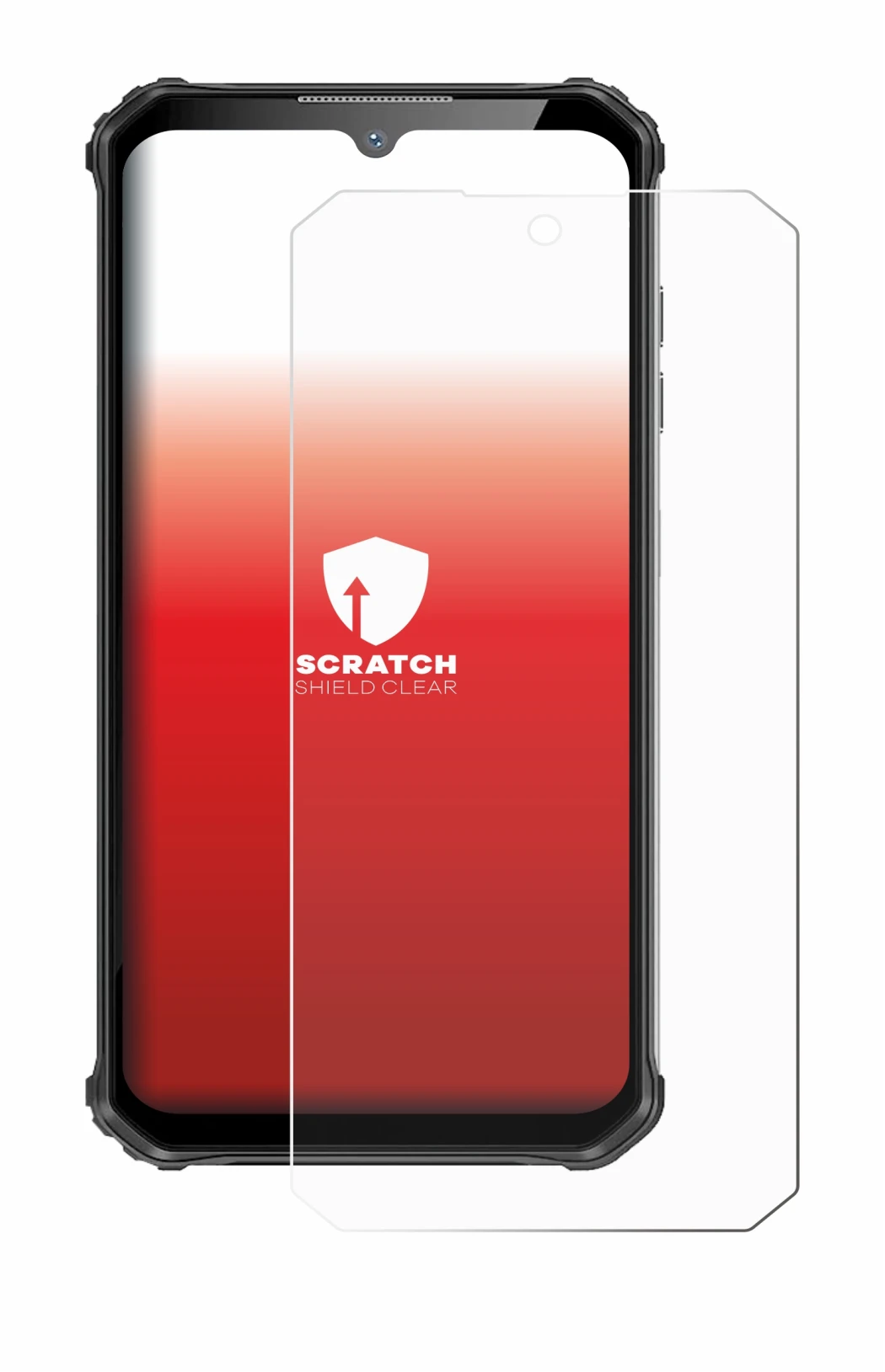 Image de l'appareil Oukitel WP22 avec une grande variété de protections d'écran.