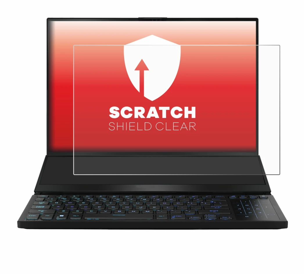 Image de l'appareil ASUS ROG Zephyrus Duo 16 2023 avec une grande variété de protections d'écran.