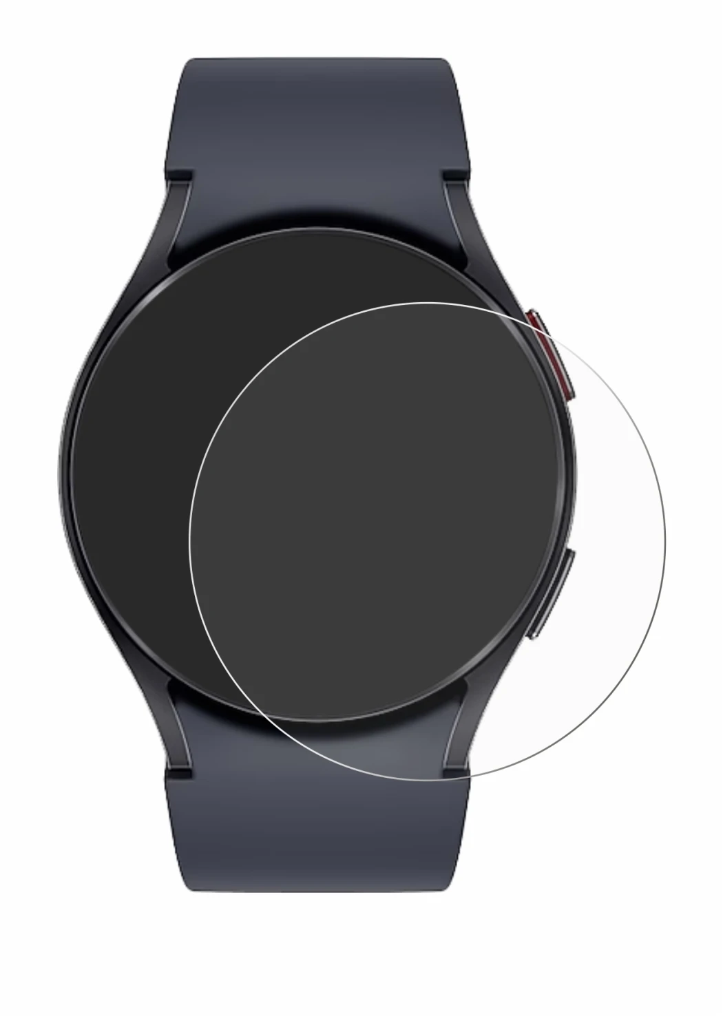 Image de l'appareil Samsung Galaxy Watch 6 (40 mm) avec une grande variété de protections d'écran.