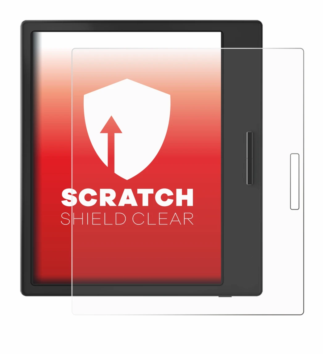 Image de l'appareil Boox Page avec une grande variété de protections d'écran.