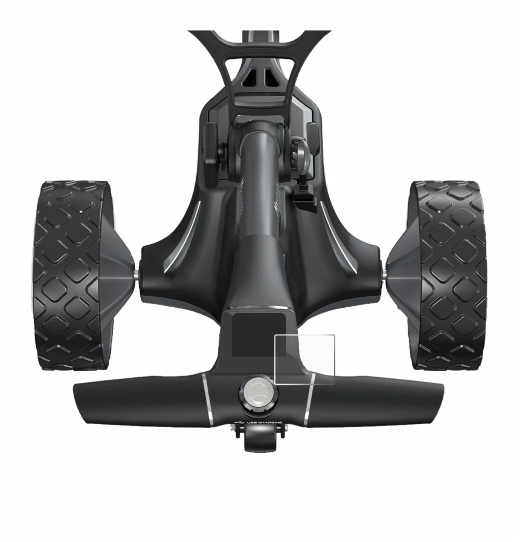 Image de l'appareil Motocaddy M7 GPS Electric Trolley avec une grande variété de protections d'écran.