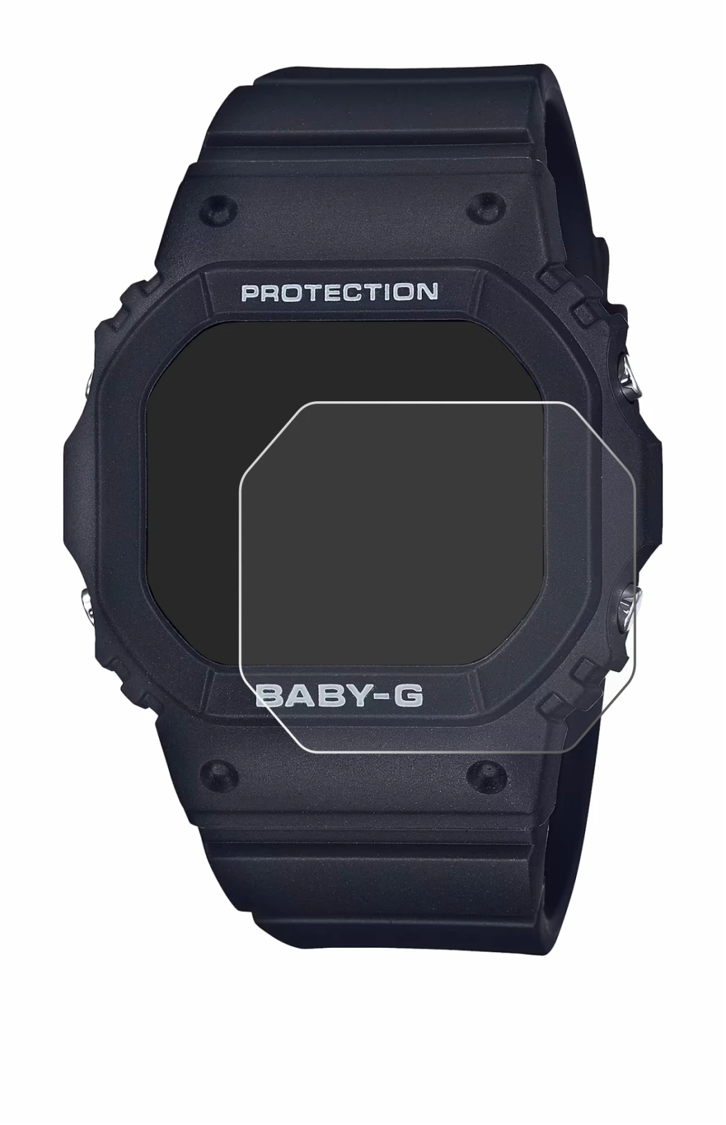 Image de l'appareil Casio Baby-G BGD-565 avec une grande variété de protections d'écran.