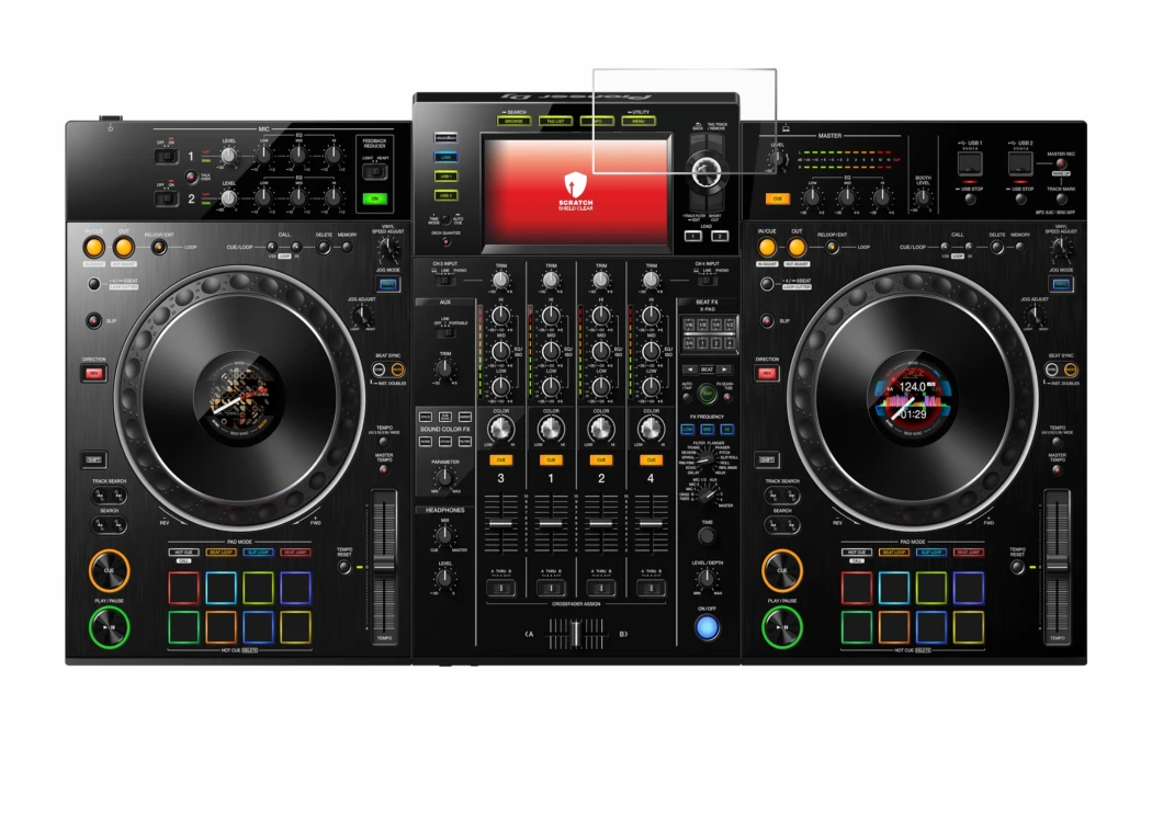 Image de l'appareil Pioneer XDJ -XZ avec une grande variété de protections d'écran.