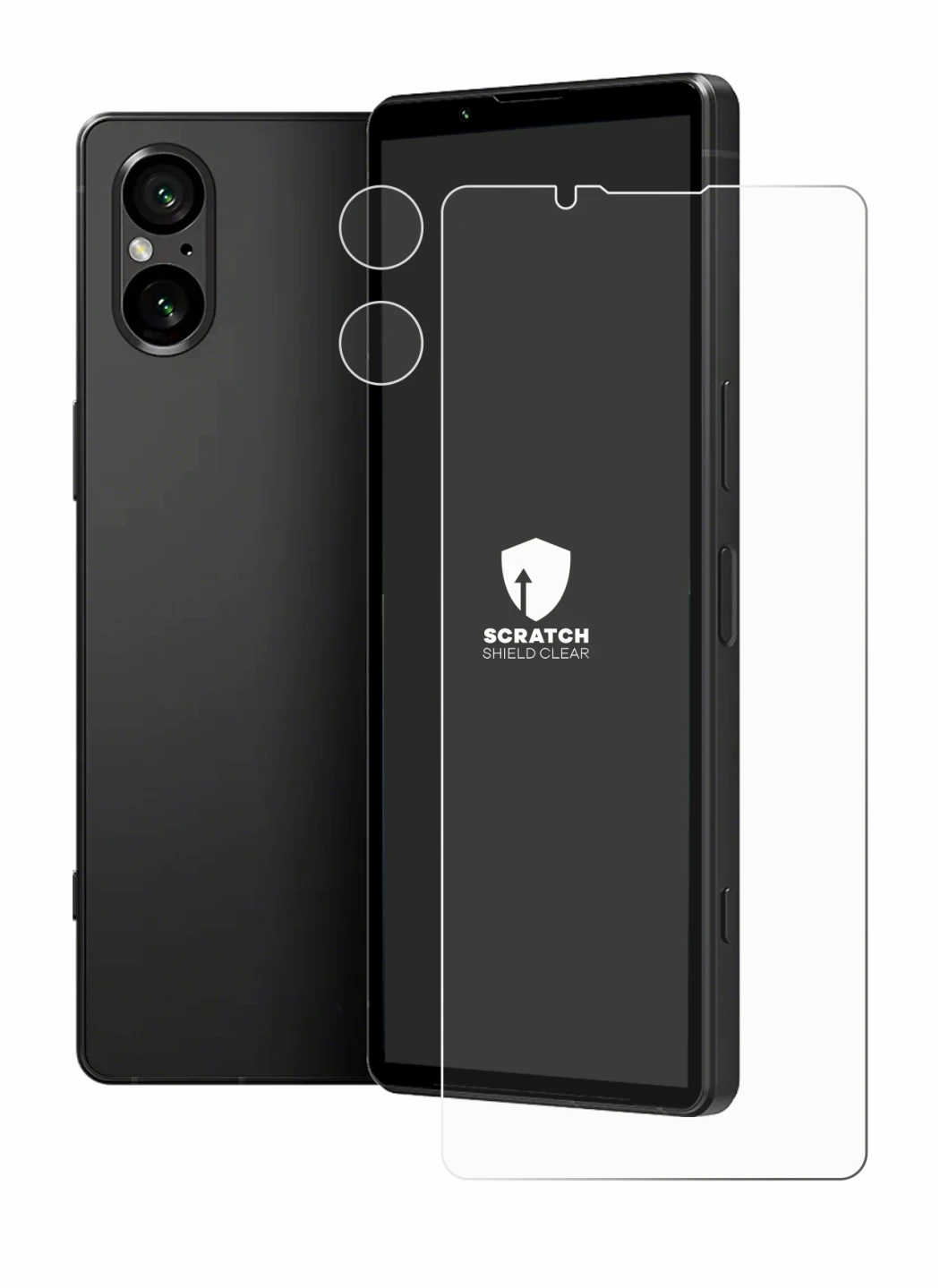 Image de l'appareil Sony Xperia 5 V (Avant+Caméra) avec une grande variété de protections d'écran.