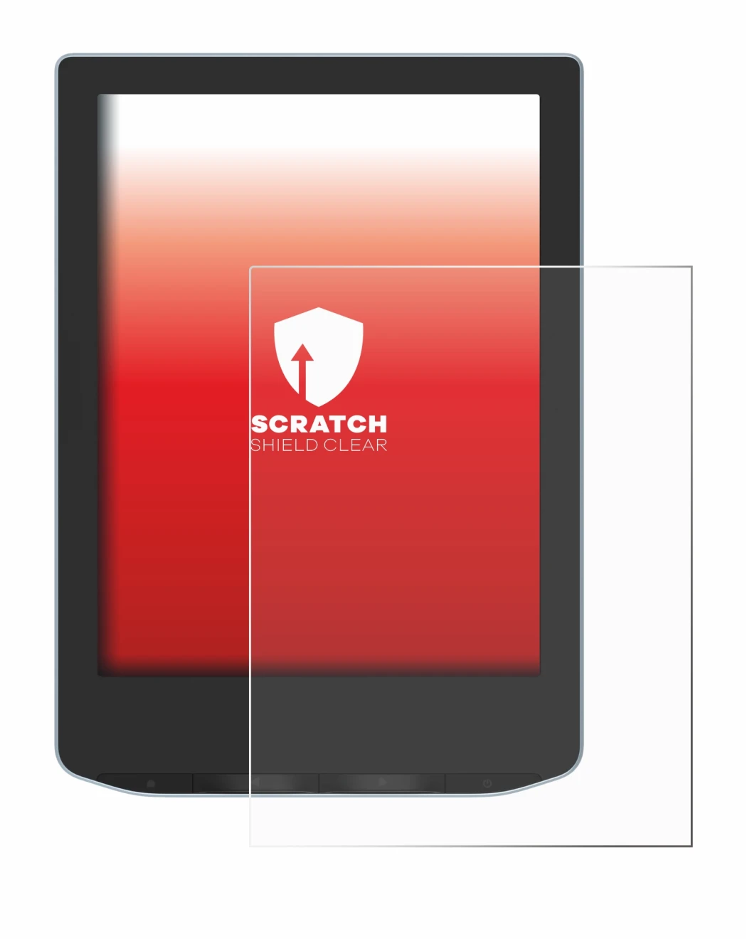Image de l'appareil PocketBook Verse avec une grande variété de protections d'écran.