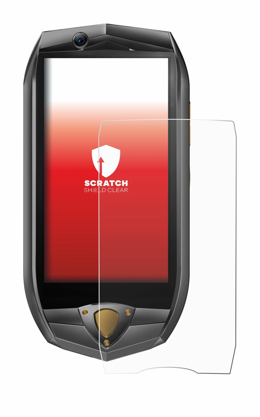 Image de l'appareil Oukitel K16 avec une grande variété de protections d'écran.