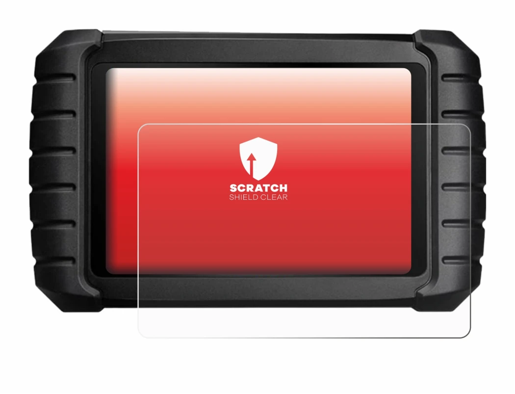 Image de l'appareil iCarsoft CR Max avec une grande variété de protections d'écran.