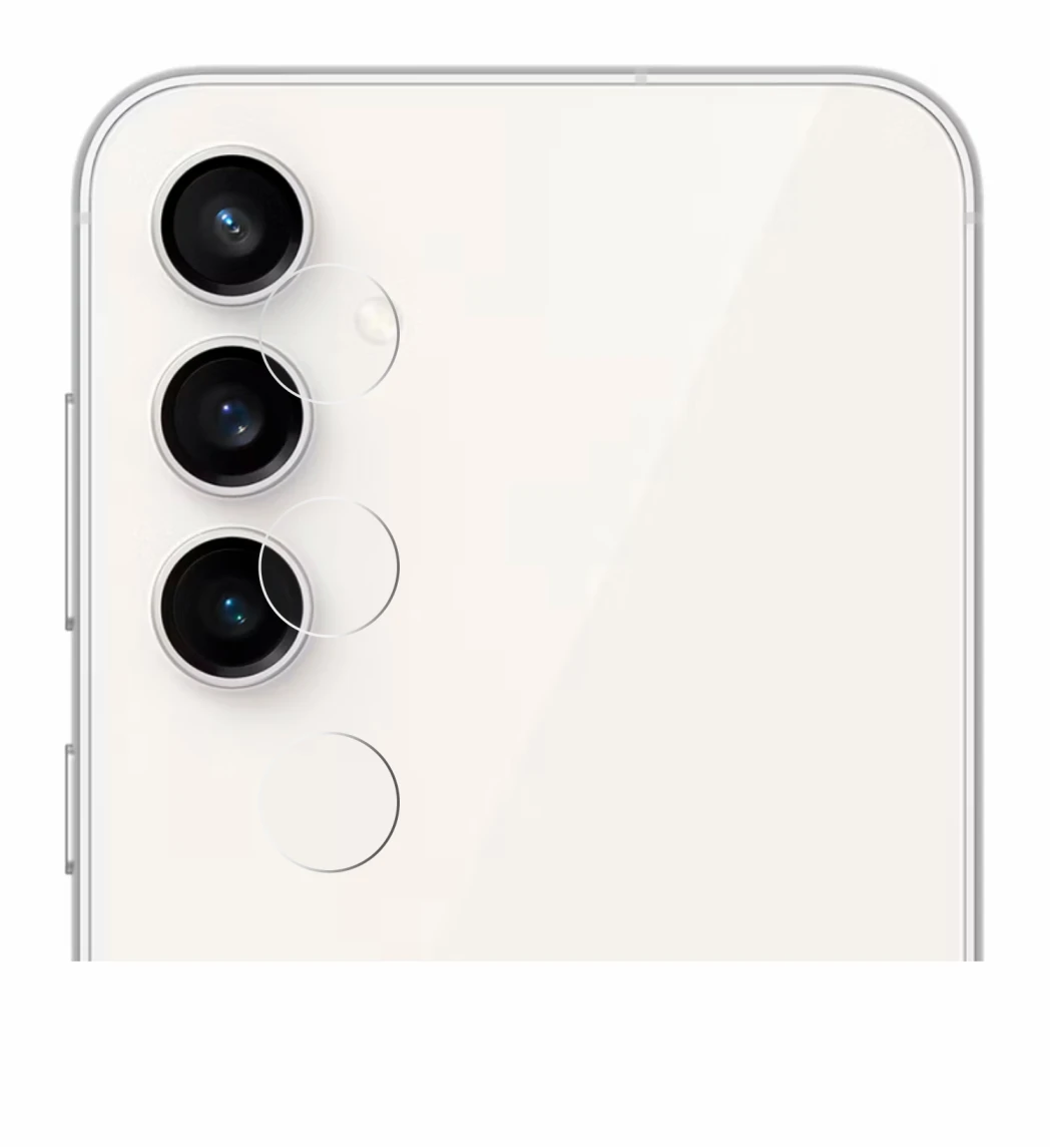 Image de l'appareil Samsung Galaxy S23 FE (Caméra UNIQUEMENT) avec une grande variété de protections d'écran.