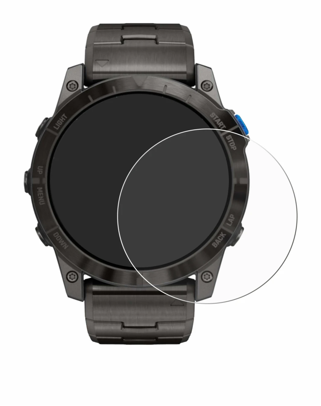 Image de l'appareil Garmin D2 Mach1 Pro avec une grande variété de protections d'écran.